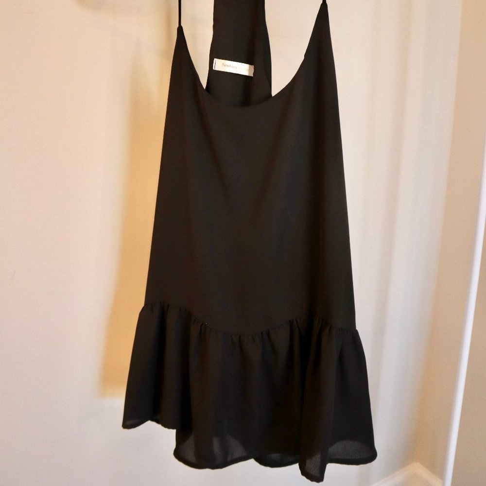 Black Peplum Tank Top